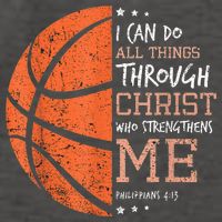 Philippians 4 13 I Can Do All Things Christian Basketball Vector Backpack