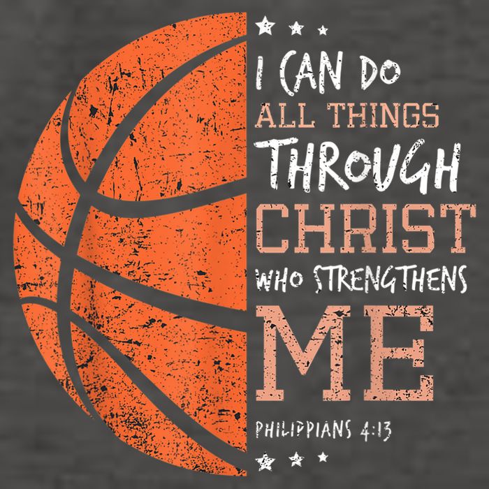Philippians 4 13 I Can Do All Things Christian Basketball Vector Backpack