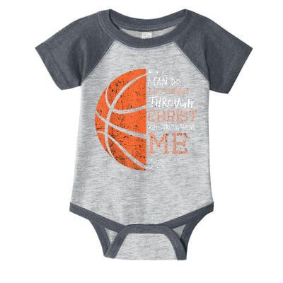 Philippians 4 13 I Can Do All Things Christian Basketball Infant Baby Jersey Bodysuit
