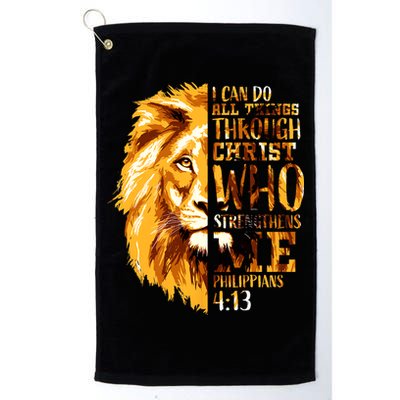 Philippians 4 13 I Can Do All Things Through Christ Who Strengthens Me Lion Golf Towel