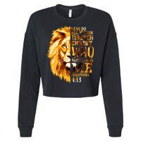 Philippians 4 13 I Can Do All Things Through Christ Who Strengthens Me Lion Cropped Pullover Crew