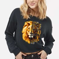 Philippians 4 13 I Can Do All Things Through Christ Who Strengthens Me Lion Cropped Pullover Crew