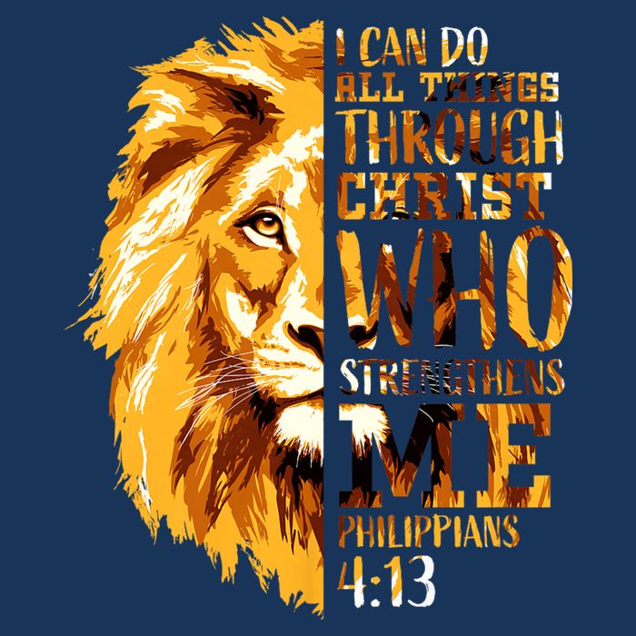 Philippians 4 13 I Can Do All Things Through Christ Who Strengthens Me Lion Infant Baby Jersey Bodysuit