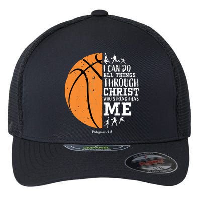 Philippians 4 13 I Can Do All Things Christian Basketball Flexfit Unipanel Trucker Cap