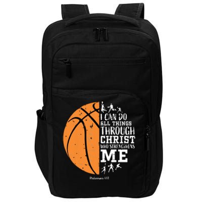 Philippians 4 13 I Can Do All Things Christian Basketball Impact Tech Backpack