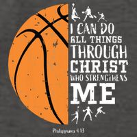 Philippians 4 13 I Can Do All Things Christian Basketball Vector Backpack