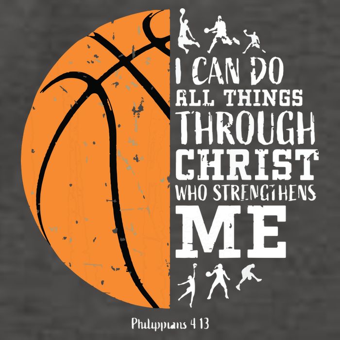 Philippians 4 13 I Can Do All Things Christian Basketball Vector Backpack