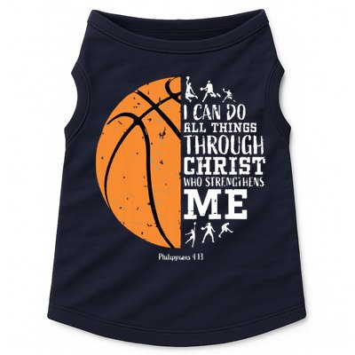 Philippians 4 13 I Can Do All Things Christian Basketball Doggie Tank