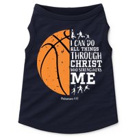 Philippians 4 13 I Can Do All Things Christian Basketball Doggie Tank