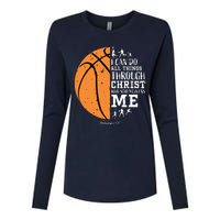 Philippians 4 13 I Can Do All Things Christian Basketball Womens Cotton Relaxed Long Sleeve T-Shirt