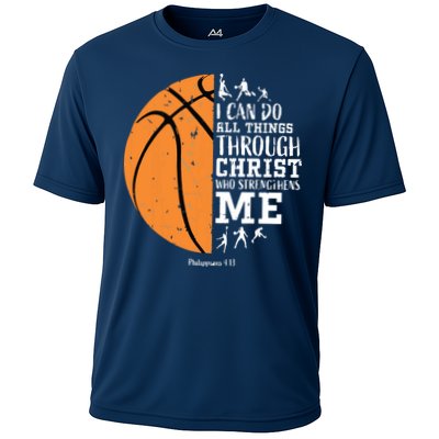Philippians 4 13 I Can Do All Things Christian Basketball Performance Shirt