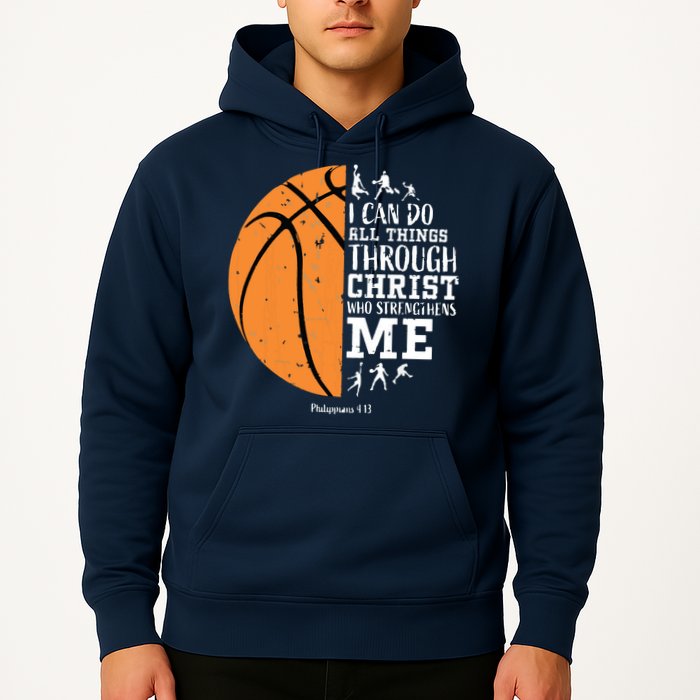 Philippians 4 13 I Can Do All Things Christian Basketball Hoodie
