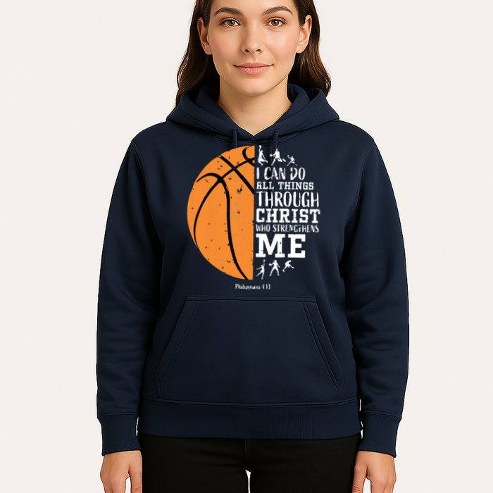 Philippians 4 13 I Can Do All Things Christian Basketball Hoodie