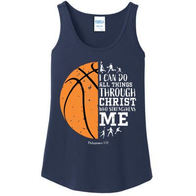 Philippians 4 13 I Can Do All Things Christian Basketball Ladies Essential Tank