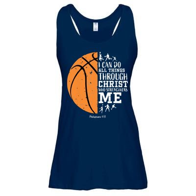 Philippians 4 13 I Can Do All Things Christian Basketball Ladies Essential Flowy Tank