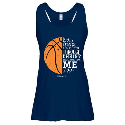 Philippians 4 13 I Can Do All Things Christian Basketball Ladies Essential Flowy Tank