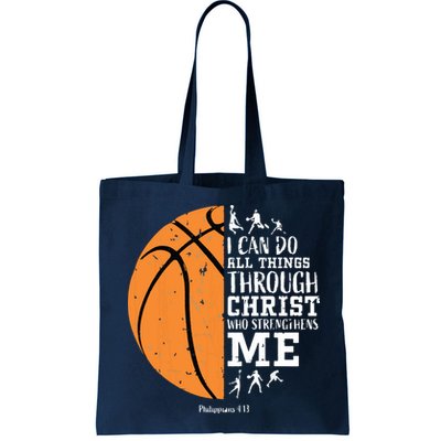 Philippians 4 13 I Can Do All Things Christian Basketball Bag