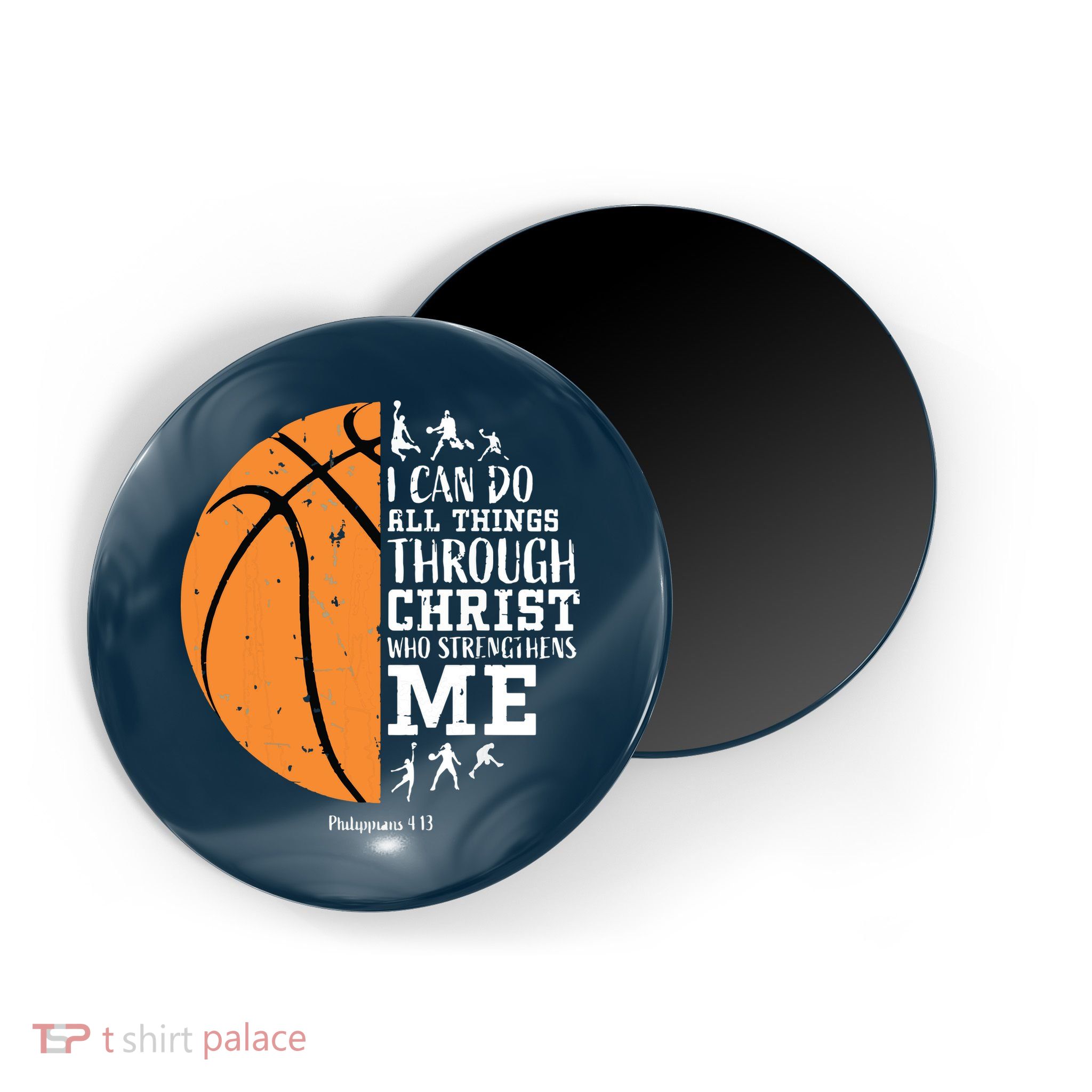 Philippians 4 13 I Can Do All Things Christian Basketball Magnet