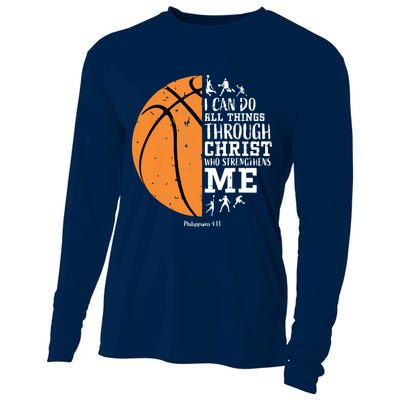 Philippians 4 13 I Can Do All Things Christian Basketball Cooling Performance Long Sleeve Crew