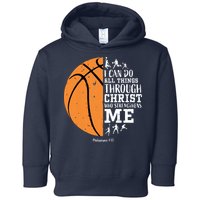 Philippians 4 13 I Can Do All Things Christian Basketball Toddler Hoodie