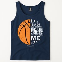 Philippians 4 13 I Can Do All Things Christian Basketball Tank Top