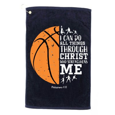 Philippians 4 13 I Can Do All Things Christian Basketball Golf Towel
