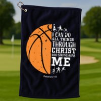 Philippians 4 13 I Can Do All Things Christian Basketball Golf Towel