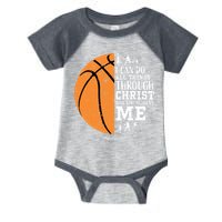 Philippians 4 13 I Can Do All Things Christian Basketball Infant Baby Jersey Bodysuit