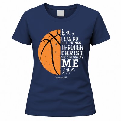 Philippians 4 13 I Can Do All Things Christian Basketball Women's T-Shirt