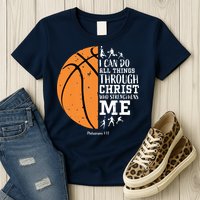 Philippians 4 13 I Can Do All Things Christian Basketball Womens T-Shirt