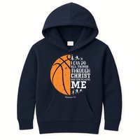 Philippians 4 13 I Can Do All Things Christian Basketball Kids Hoodie