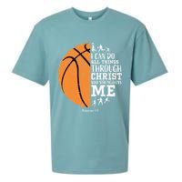 Philippians 4 13 I Can Do All Things Christian Basketball Sueded Cloud Jersey T-Shirt