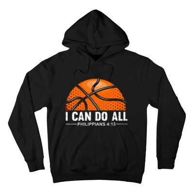 Philippians 4 13 I Can Do All Things Christian Basketball Hoodie