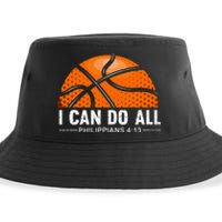 Philippians 4 13 I Can Do All Things Christian Basketball Sustainable Bucket Hat