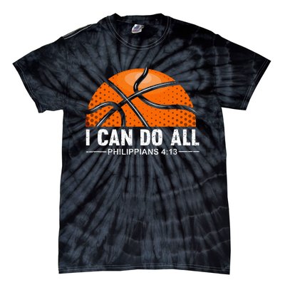 Philippians 4 13 I Can Do All Things Christian Basketball Tie-Dye T-Shirt