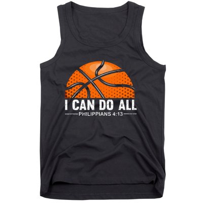 Philippians 4 13 I Can Do All Things Christian Basketball Tank Top