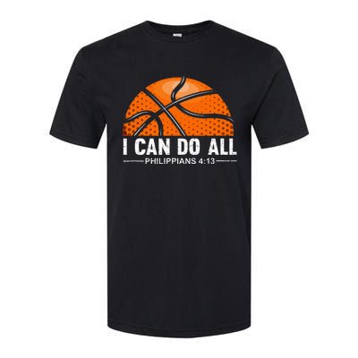 Philippians 4 13 I Can Do All Things Christian Basketball Softstyle® CVC T-Shirt