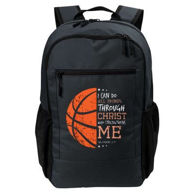 Philippians 4 13 I Can Do All Things Christian Basketball Daily Commute Backpack