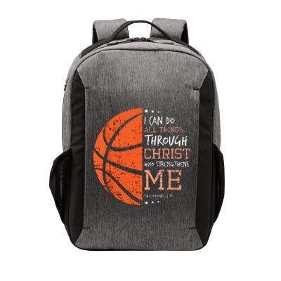 Philippians 4 13 I Can Do All Things Christian Basketball Vector Backpack