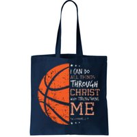 Philippians 4 13 I Can Do All Things Christian Basketball Tote Bag