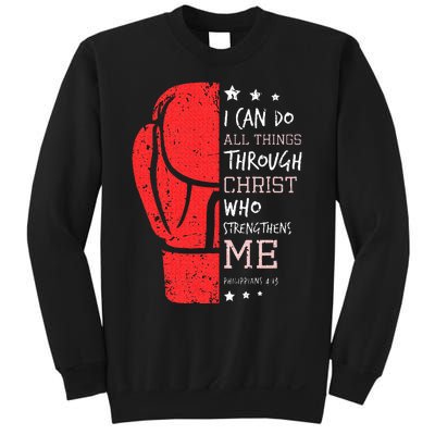 Philippians 4 13 I Can Do All Things Christian Boxing Sweatshirt