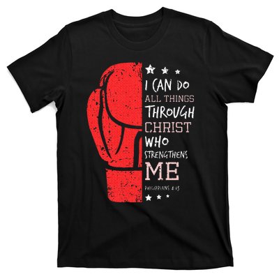 Philippians 4 13 I Can Do All Things Christian Boxing T-Shirt