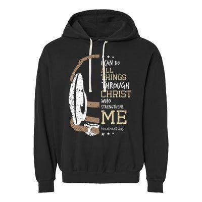 Philippians 4 13 I Can Do All Things Christian Wrestling Garment-Dyed Fleece Hoodie