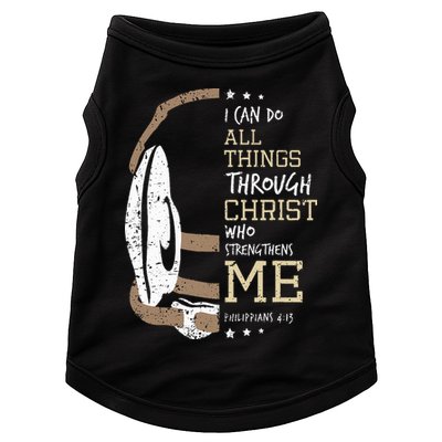 Philippians 4 13 I Can Do All Things Christian Wrestling Doggie Tank
