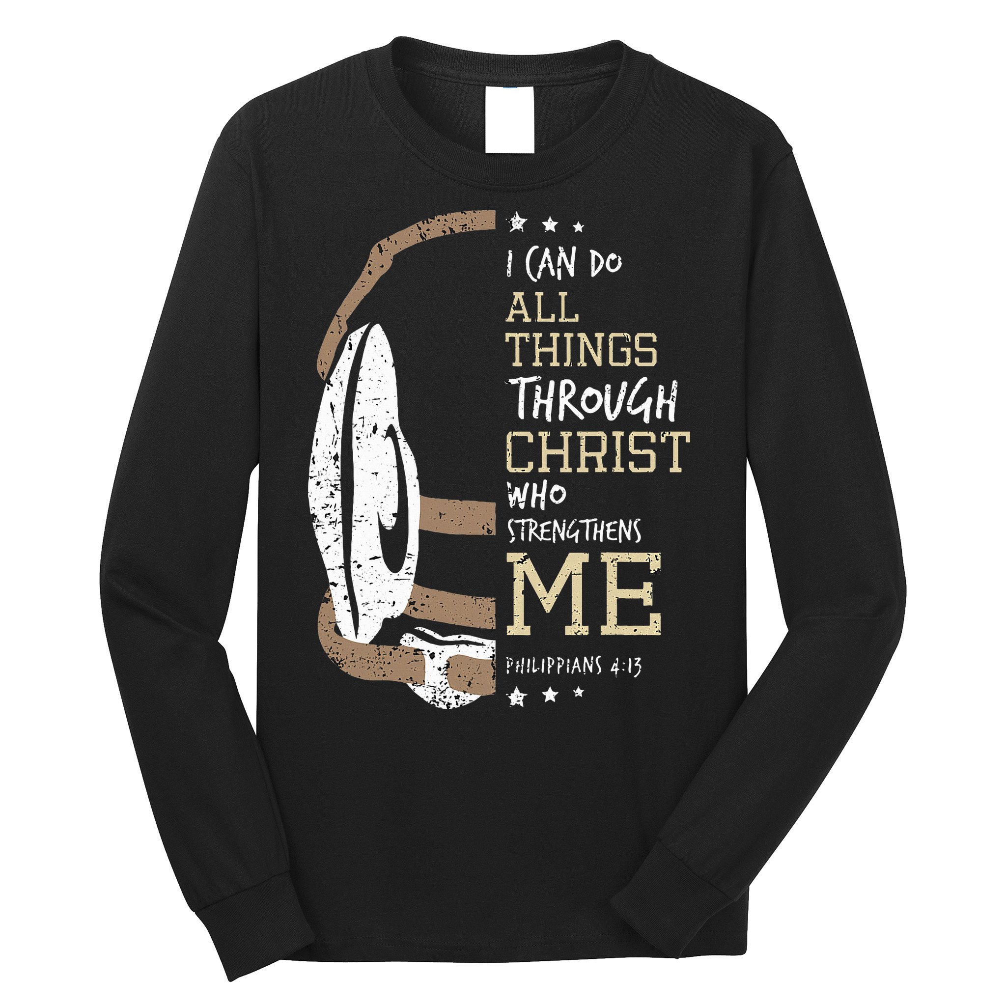 Philippians 4 13 I Can Do All Things Christian Wrestling Long Sleeve Shirt