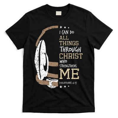 Philippians 4 13 I Can Do All Things Christian Wrestling T-Shirt