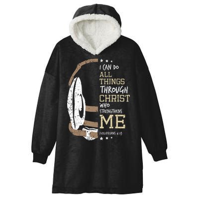 Philippians 4 13 I Can Do All Things Christian Wrestling Hooded Wearable Blanket