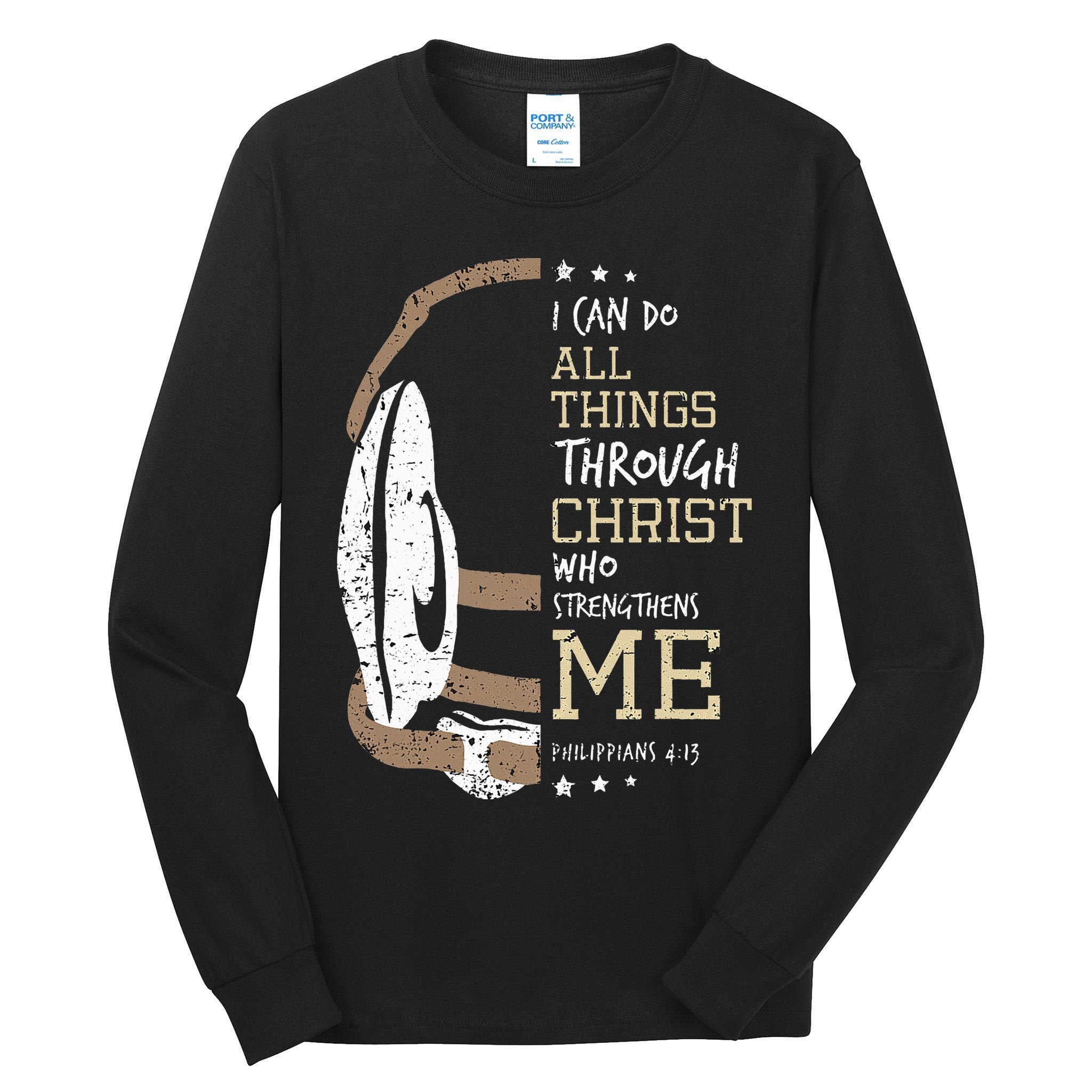 Philippians 4 13 I Can Do All Things Christian Wrestling Tall Long Sleeve T-Shirt