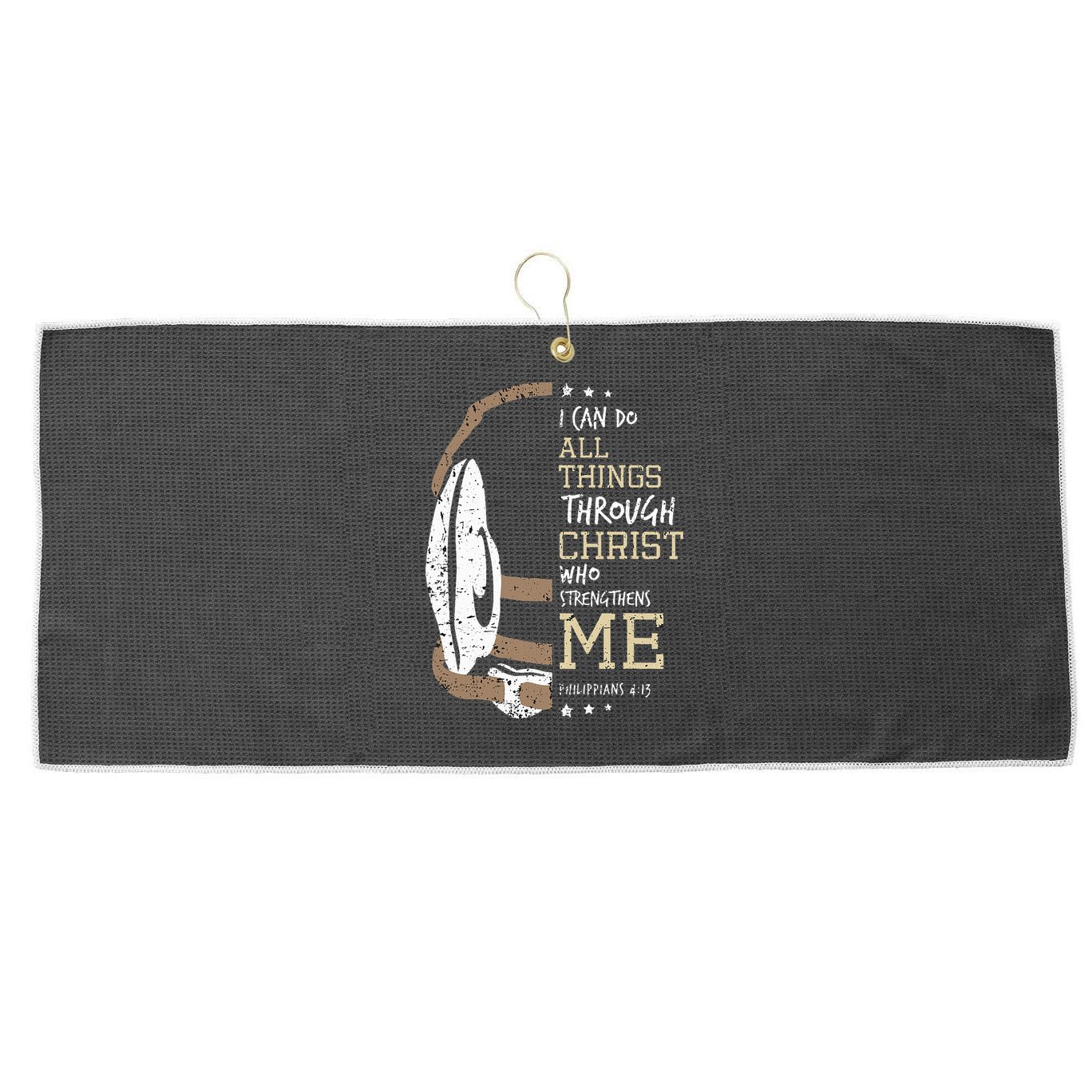 Philippians 4 13 I Can Do All Things Christian Wrestling Large Microfiber Waffle Golf Towel