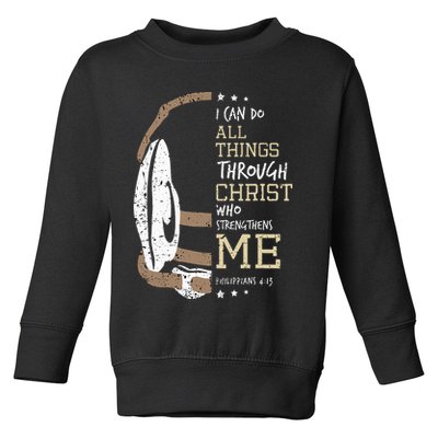 Philippians 4 13 I Can Do All Things Christian Wrestling Toddler Sweatshirt